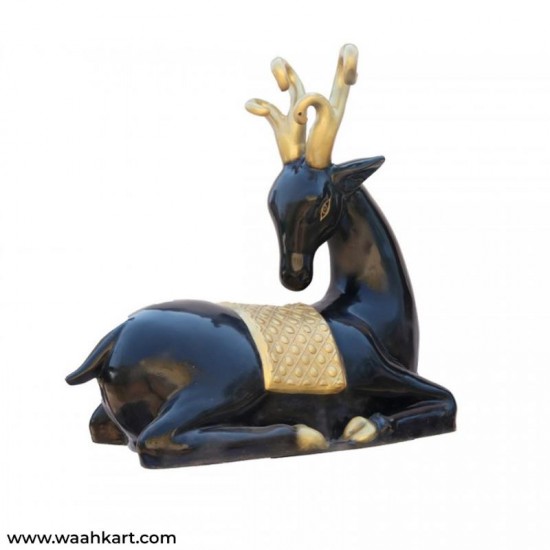 Black Deer Statue 