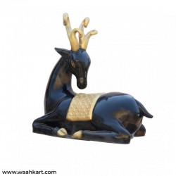 Black Deer Statue 