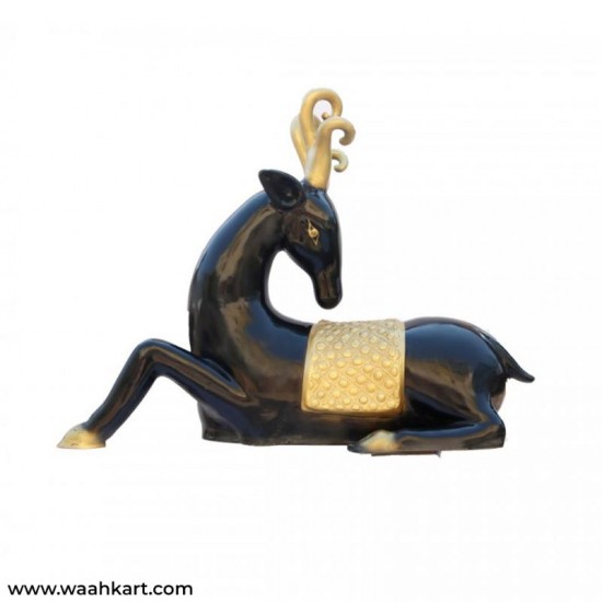 Black Deer Statue 