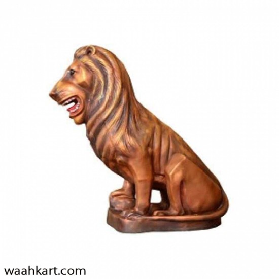 Brass Color Lion Statue