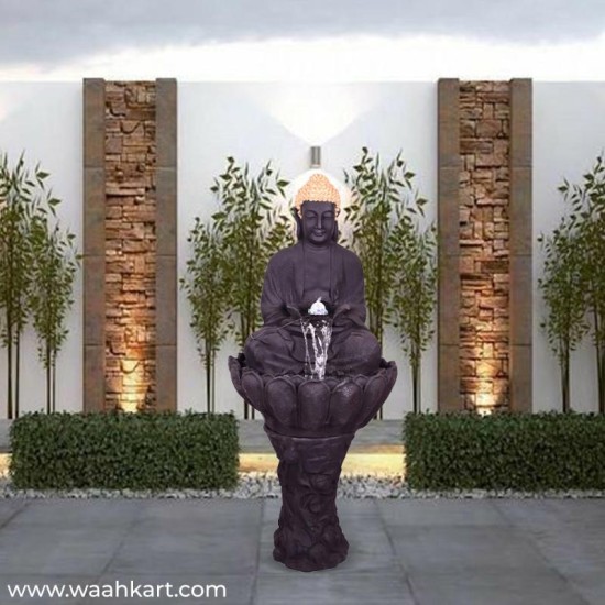Buddha Statue With Lotus Base- Fountain