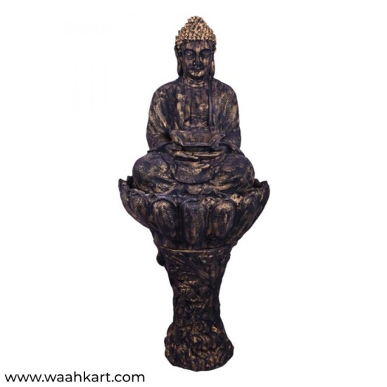 Buddha Statue With Lotus Base- Fountain
