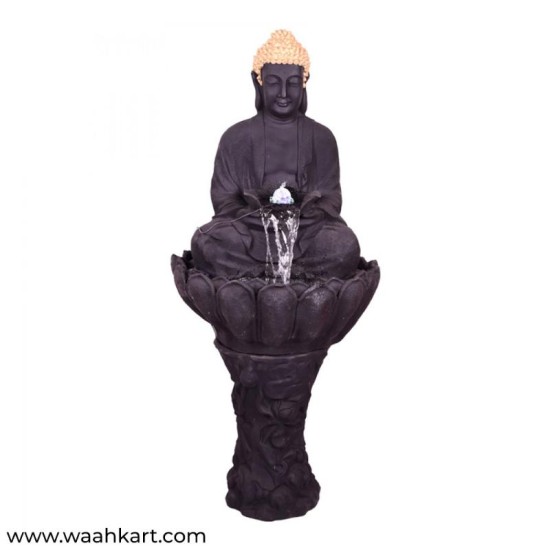 Buddha Statue With Lotus Base- Fountain