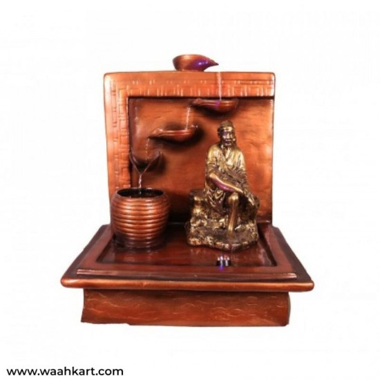 Cascade Diya Fountain With Saibaba Statue