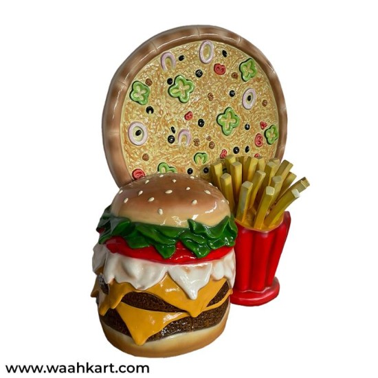 Combo Statue Of Pizza, Burger and French Fries