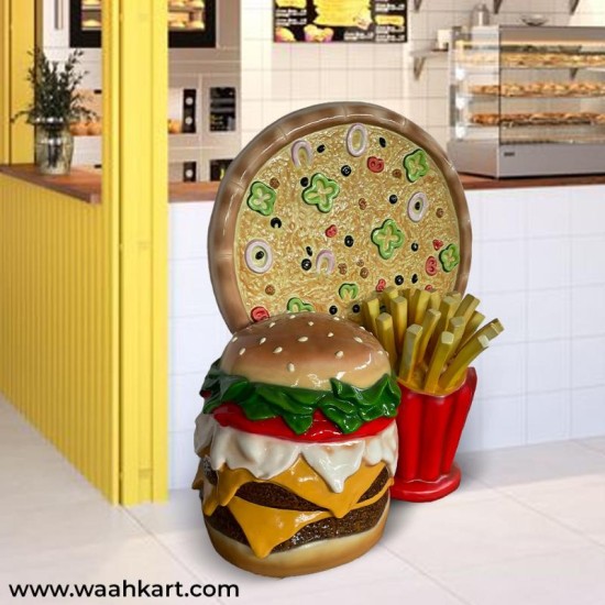 Combo Statue Of Pizza, Burger and French Fries
