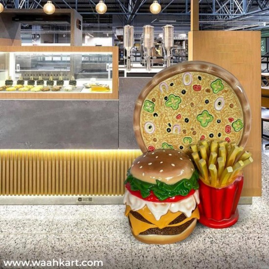 Combo Statue Of Pizza, Burger and French Fries