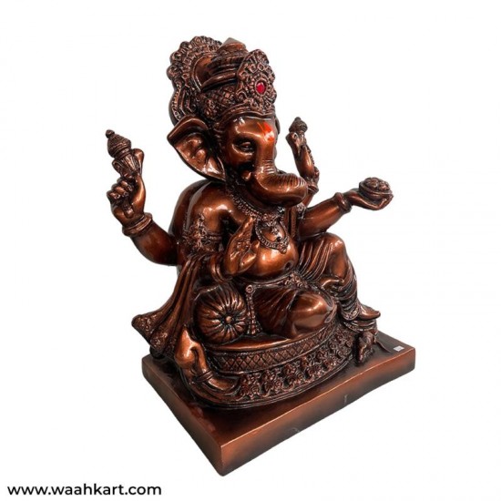 Copper Finished Lord Ganesha Statue