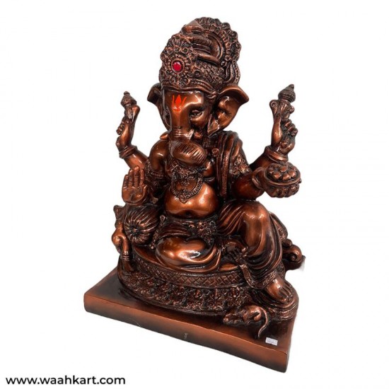 Copper Finished Lord Ganesha Statue