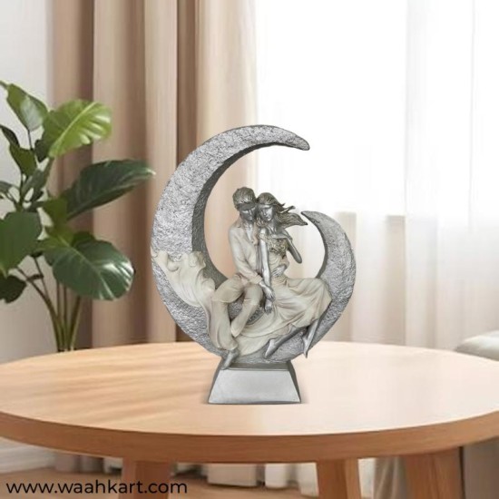 Couple On Moon Showpiece
