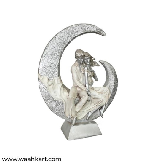 Couple On Moon Showpiece
