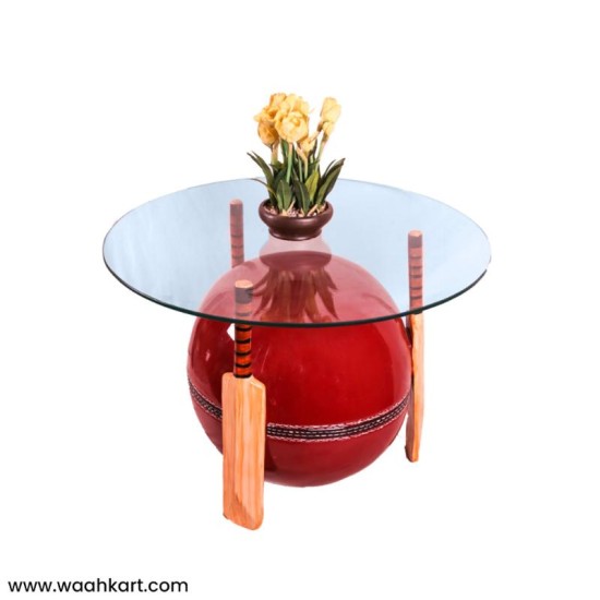 Cricket Bat And Ball Shape Center Table (Without Glass)
