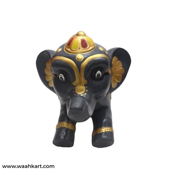 Cute Royal Baby Elephant Statue