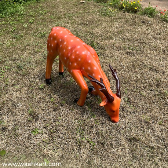 Deer Drinking Water Statue