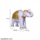 Designer Trunk Up Elephant Statue - Golden