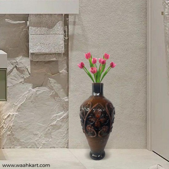 Designer Vase In Brown Shade