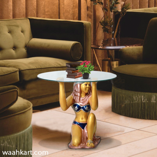 Egyptian Lady Look Center Table (Without Glass)