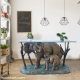 Elephant And Baby Elephant Dining Table (Without Glass)