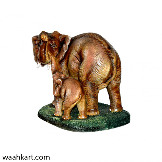 Elephant And Her Baby Statue