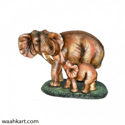 Elephant And Her Baby Statue