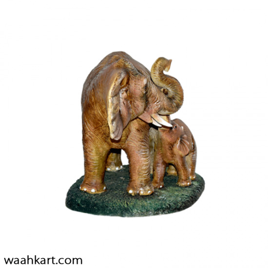 Elephant And Her Baby Statue
