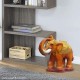 Elephant With Golden Design Showpiece