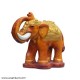 Elephant With Golden Design Showpiece