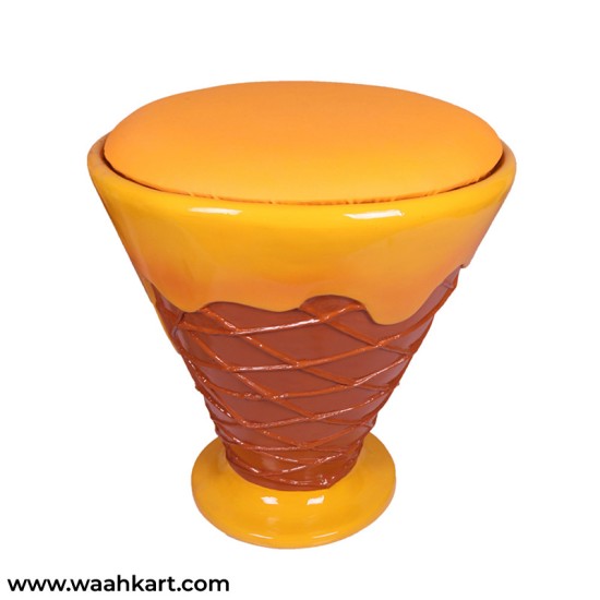 Exclusive Ice Cream Chair/Stool - Yellow