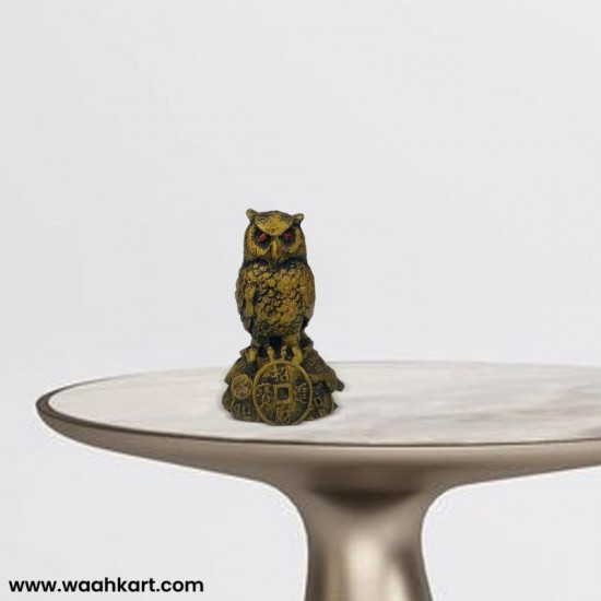 Fengshui Golden Owl - Vahana Of Goddess Lakshmi