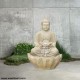 Fiber Buddha Statue With Lotus Base Fountain