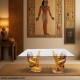 Fiber Egyptian Lady - Rectangular Center Table (Without Glass)