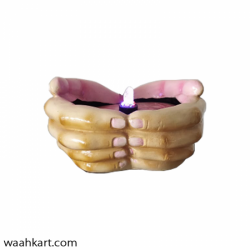 Fountain In Hands With Round LED Light