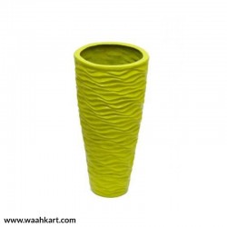 FRP Green Cone Shaped Vase