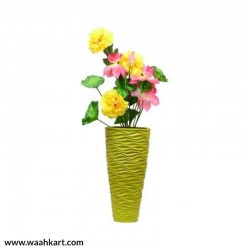 FRP Green Cone Shaped Vase