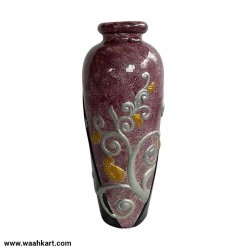 FRP Printed Designer Purple Textured Vase