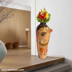 Lord Ganesha Face Vase - Big Size