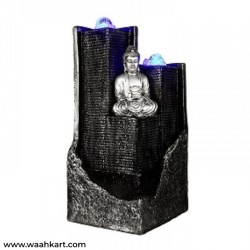 Gautam Buddha Fiber Fountain With Blue Light