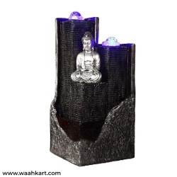 Gautam Buddha Fiber Fountain With Blue Light