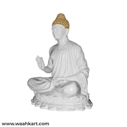 Gautam Buddha Sitting Pose White