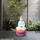 Gautam Buddha Statue With Pink Lotus Fountain