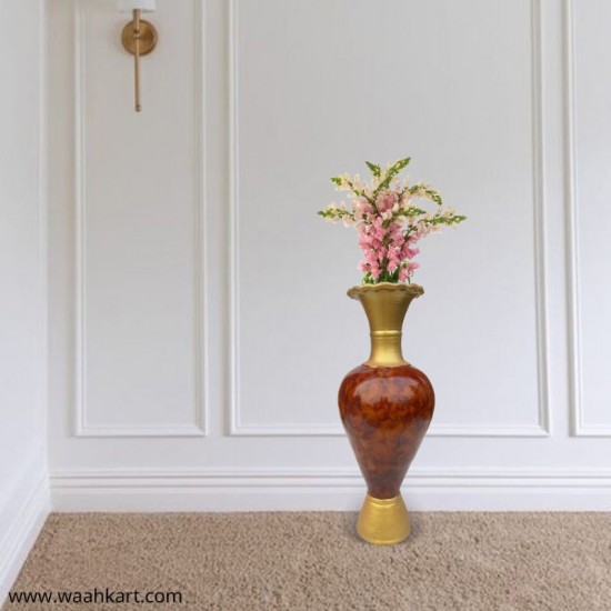 Glorify Antique Handcrafted Vase Golden and Brown