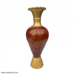 Glorify Antique Handcrafted Vase Golden and Brown