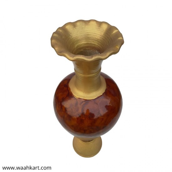 Glorify Antique Handcrafted Vase Golden and Brown