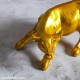 Golden Charging Bull (Stock Market Rising Upmarket Trend) 