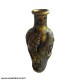 Golden Coloured Village Couple Face Vase