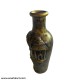 Golden Coloured Village Couple Face Vase