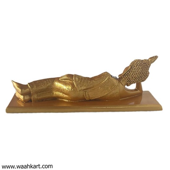 Golden Table Top Sleeping Buddha Showpiece