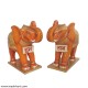 Golden Welcome Elephant Pair Statue