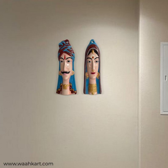 Gujarati Couple Face Wall Hanging