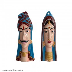 Gujarati Couple Face Wall Hanging